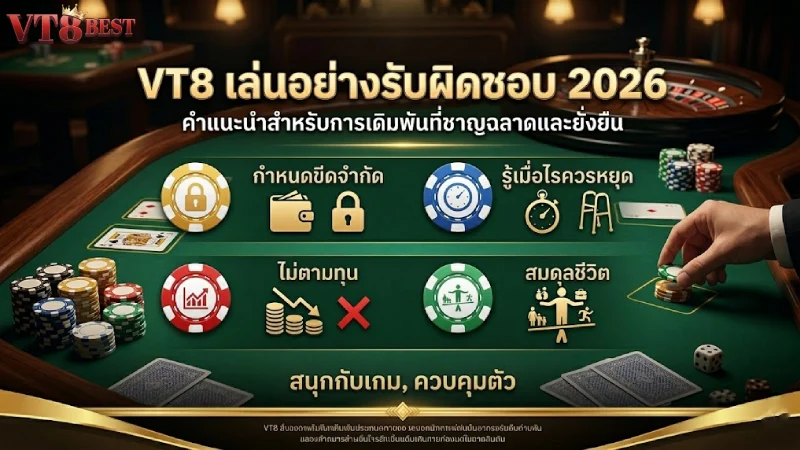 เล่นอย่างมีความรับผิดชอบ VT8 แนวทางเดิมพันที่ปลอดภัยและยั่งยืน 2026
