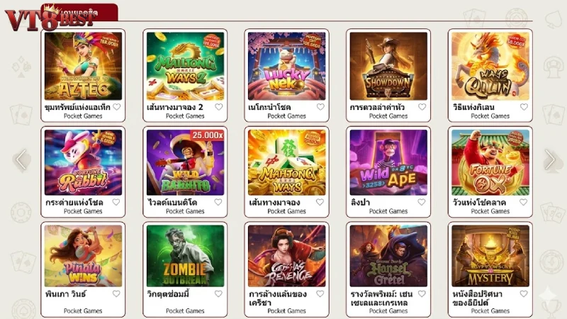 แนะนำค่ายเกมสุดฮอตบน VT8 slot ที่คุณไม่ควรพลาด