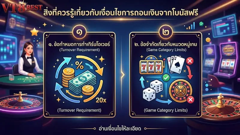 สิ่งที่ต้องรู้เกี่ยวกับเงื่อนไขการถอนเงินจากเครดิตฟรี