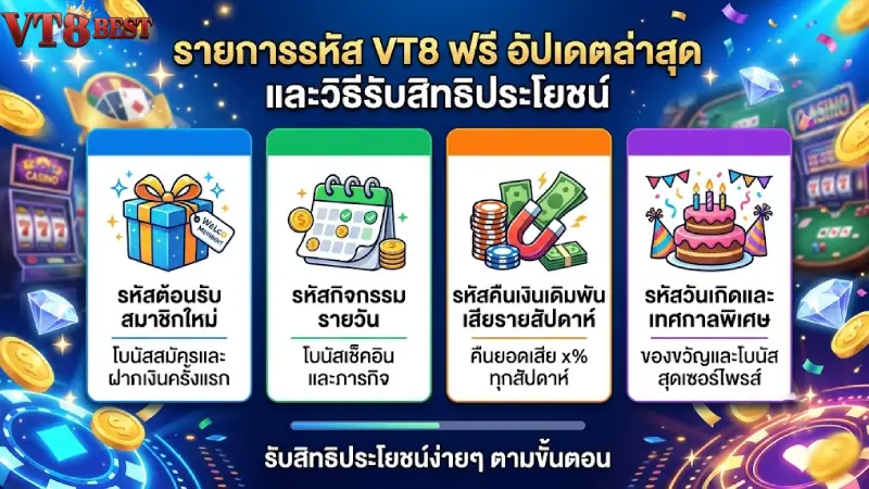 แจกรายการ โค้ดเครดิตฟรี VT8 อัปเดตล่าสุดและวิธีรับสิทธิ์